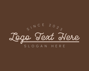 Retro Cursive Business logo