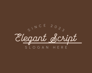 Retro Cursive Business logo design