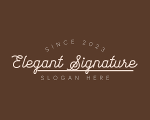 Retro Cursive Business logo design