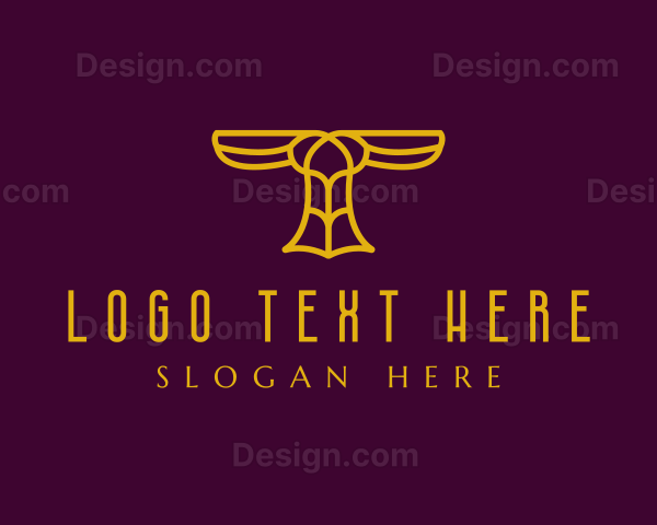 Totem Statue Letter T Logo