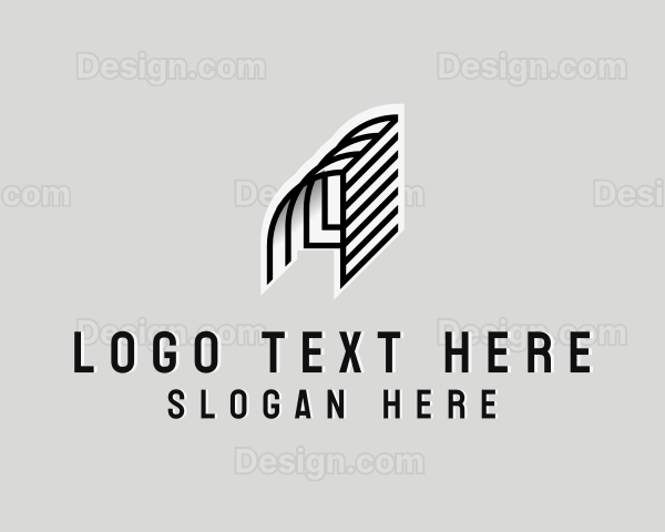 Structure Builder Interior Design Letter A Logo