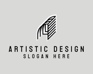 Structure Builder Interior Design Letter A logo design