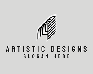 Structure Builder Interior Design Letter A logo design