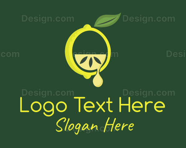 Organic Lemon Droplet Logo