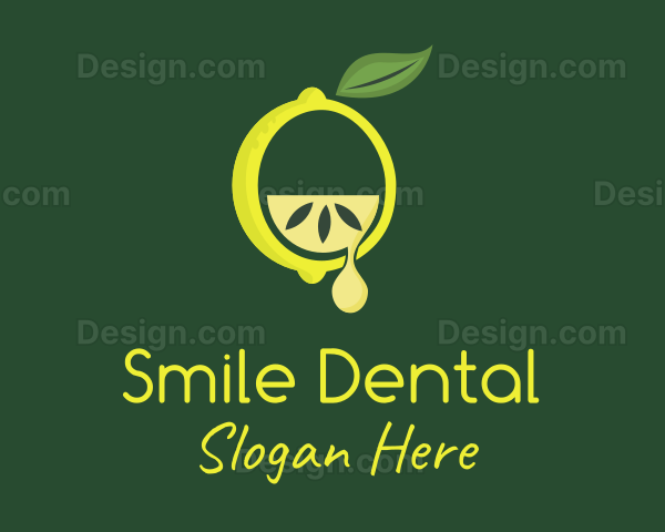 Organic Lemon Droplet Logo