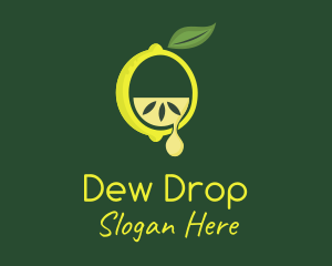 Organic Lemon Droplet logo design