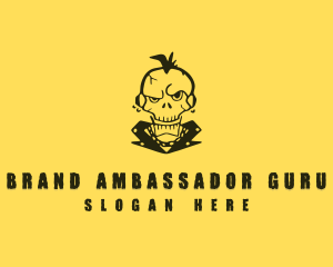 Skull Rock Brand logo design