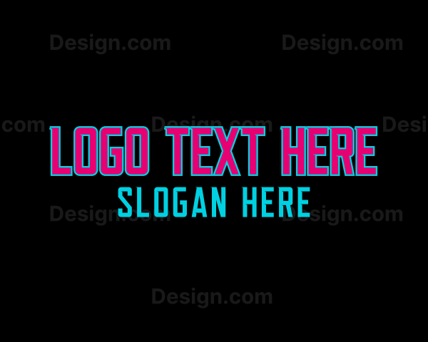 Neon Tech Wordmark Logo