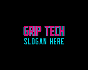 Neon Tech Wordmark logo design