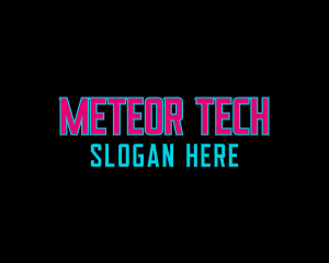 Neon Tech Wordmark logo design