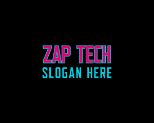 Neon Tech Wordmark logo design