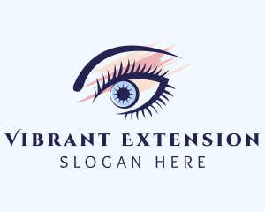 Colorful Eyebrow & Eyelash logo design