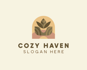 Indoor Plant Leaf logo design