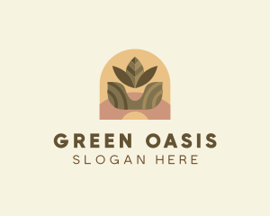Indoor Plant Leaf logo design