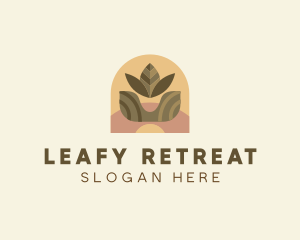 Indoor Plant Leaf logo design