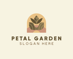 Indoor Plant Leaf logo design