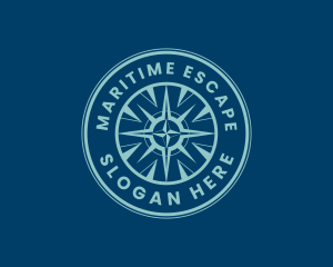 Maritime Travel Compass logo design