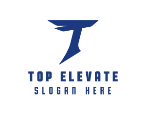 Blue Firm Letter T  logo design