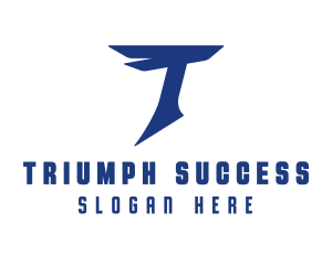 Blue Firm Letter T  logo design