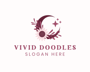 Floral Moon Boutique logo design