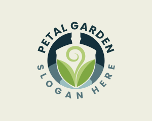 Plant Shovel Sprout logo design