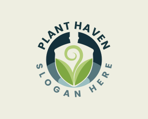 Plant Shovel Sprout logo design