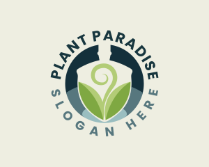 Plant Shovel Sprout logo design