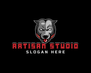 Pit Bull Angry Gaming logo design