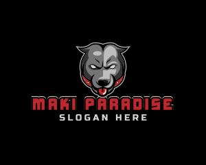 Pit Bull Angry Gaming logo design