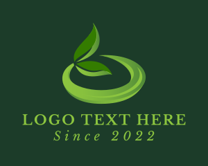 3D Organic Herbal Leaf  logo