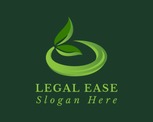 3D Organic Herbal Leaf  Logo