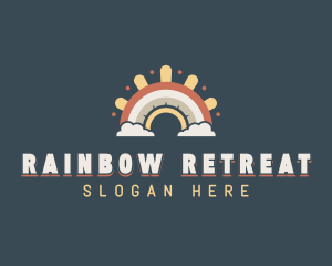 Boho Daycare Rainbow logo design