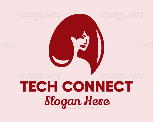 Red Hair Beauty Logo