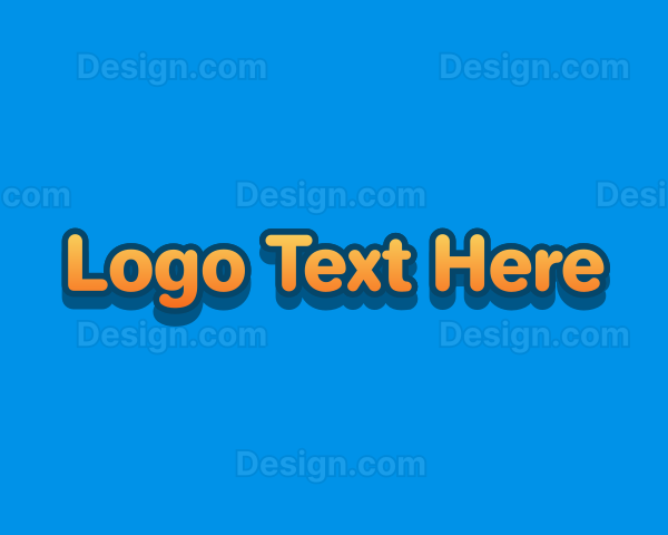 Playful Cartoon Text Logo