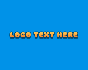 Playful Cartoon Text  logo