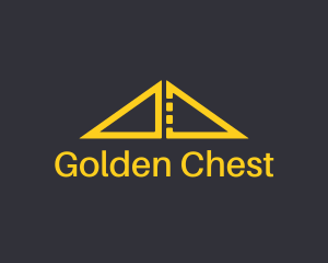 Golden Ruler Bridge Architecture  logo design