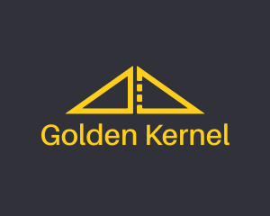 Golden Ruler Bridge Architecture  logo design