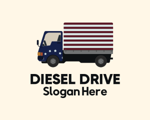 American Forwarding Truck logo design