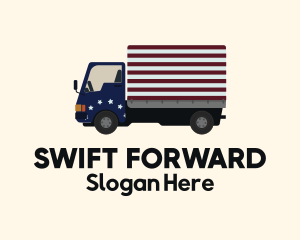 American Forwarding Truck logo design