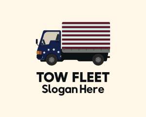 American Forwarding Truck logo design