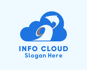 Arrow Swirl Cloud logo