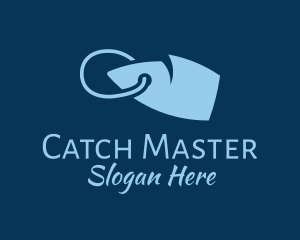 Blue Fishing Hook logo design