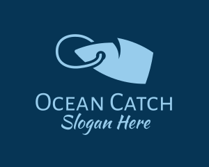 Blue Fishing Hook logo design