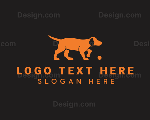 Orange Dog Pet Puppy Logo