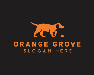 Orange Dog Pet Puppy logo design