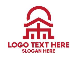 Asian Temple  Landmark logo design