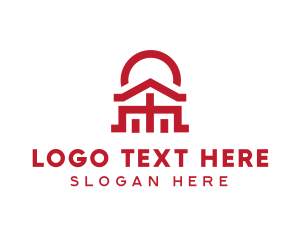 Asian Temple  Landmark logo design