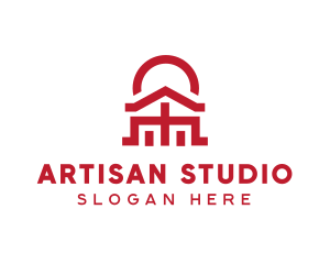 Asian Temple  Landmark logo design