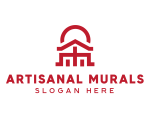 Asian Temple  Landmark logo design