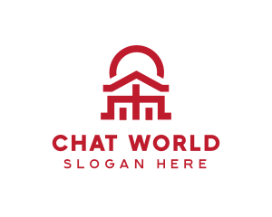 Asian Temple  Landmark logo design